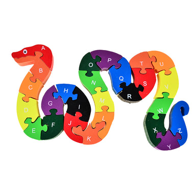 Alphabet Letter & Numbers Wooden Jigsaw Puzzle Animals