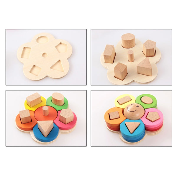 Puzzle Board Flower Geometric Nesting Stacker