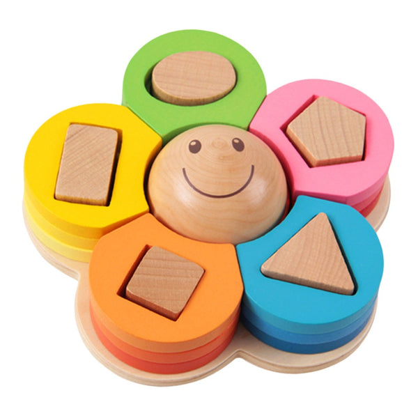 Puzzle Board Flower Geometric Nesting Stacker