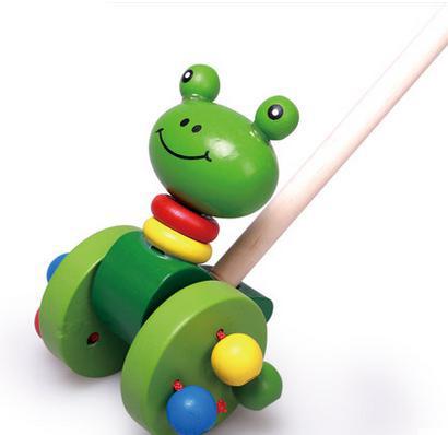 Wooden Hand Frog Push And Pull Animal